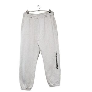 Thisisneverthat Logo Embroidered Gray Track Pants Size Large